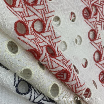 Hot Sell 100% Cotton Embroidered Fabric